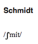 19)Schmidtという苗字の発音できますか？