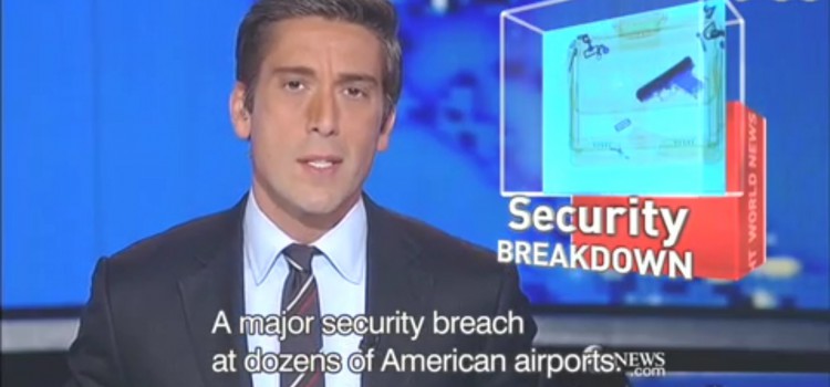【爆発物素通りセキュリティー＠アメリカの空港】major security breach, TSA agents, miserably, posing as passengers, repeatedly, alarming lapses, corrections have been made