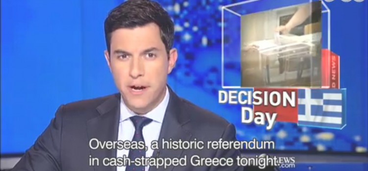 【ギリシャ国民投票の結果】referendum, showdown, immediate problem, looming, injection